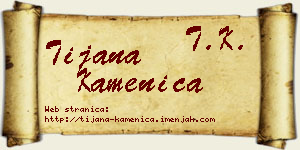 Tijana Kamenica vizit kartica